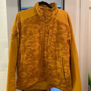 Outdoor Voices Camouflage Yellow Zip Up PrimoFleece Jacket
